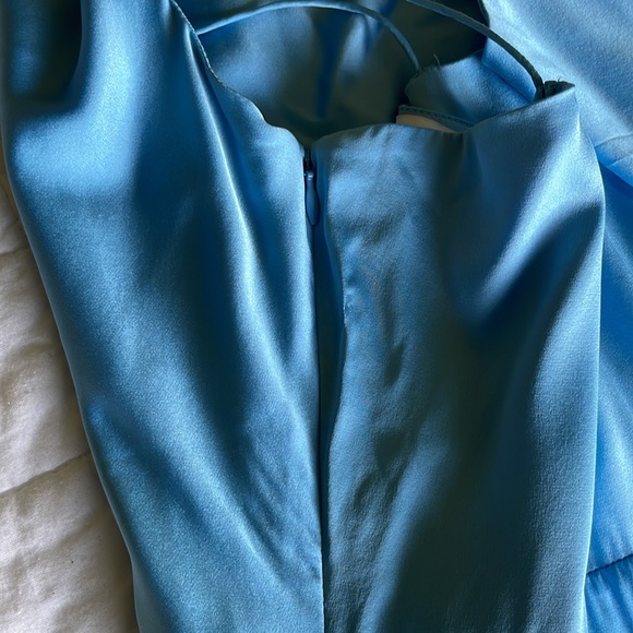 Intermix ombré silk slip dress with cowl neck line - Picture 9 of 10